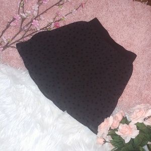 ♡ Black Heart Frill Mini Skirt ♡
